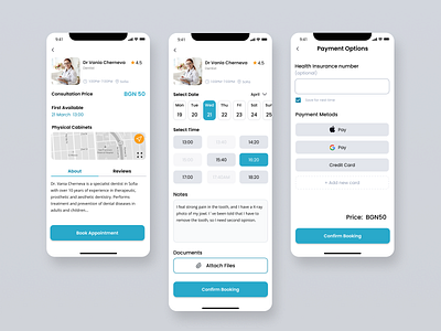 Doctor Appointment App doctor app doctor appointment mobile app telemedicine ui ux