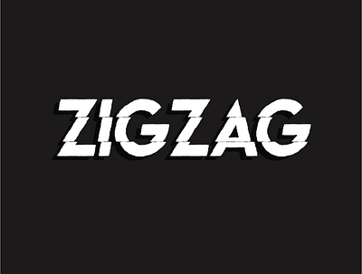ZIGZAG art black black white crazy design grain icon illustration illustrator jagged lettering logo minimal title typography vector word zig zig zag zigzag