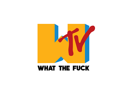 WTV art comedy comedy central design flat funny icon illustration illustrator lettering logo minimal mtv nsfw type typography vector what the fuck wtf