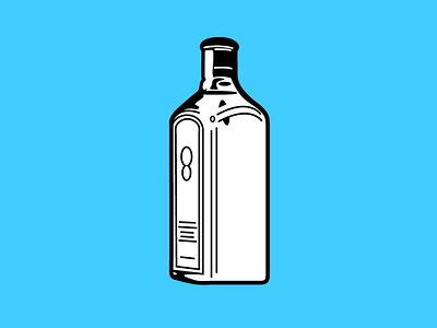 Blue Bottle alcohol art blue bottle branding bright design flat icon identity design illustration illustrator logo logos minimal simple vector whiskey white wine