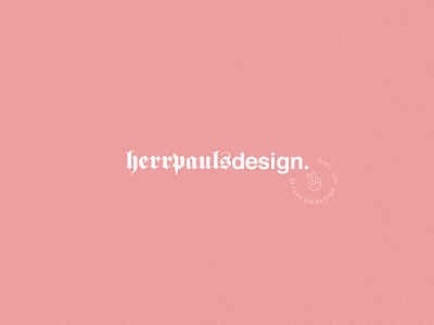 Logo Herrpaulsdesign branding corporate design design editorial design landing page logo minimal pink typography ui website