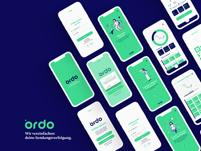 Ordo Tracking App app app design branding corporate design design layout logo minimal mobile ui ux