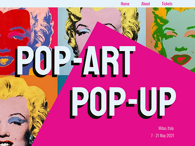 Pop-Art Pop-Up art design gallery photoshop photoshop xd ui ux web design
