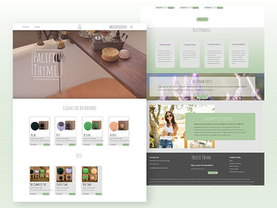Pacific Thyme cbd design ecommerce ecommerce design product page self care ux uxdesign web design youtube