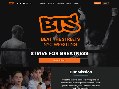 Beat the Streets - Nonprofit brand identity nonprofit ui ux ux design webdesign
