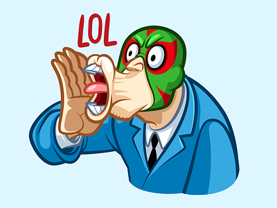 Business Wrestler art business businessman cartoon character doodle funny illustration stickers vector wrestler