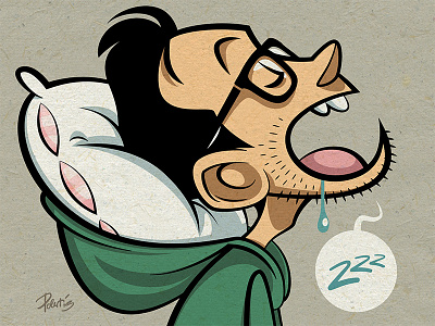 Time to Sleep cartoon character doodle funny illustration sleep vector
