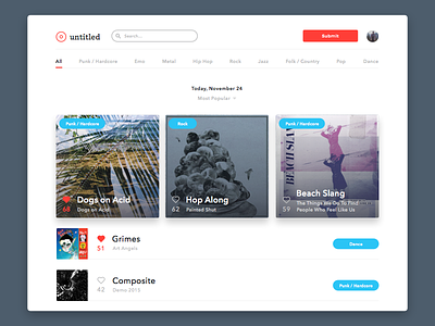 New Releases minimal music product design ui ux web