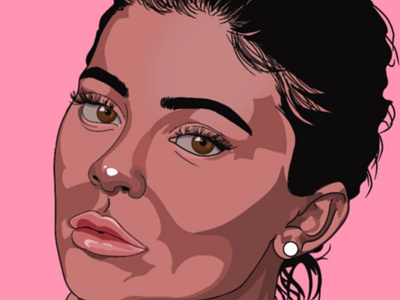 Kylie jenner vector illustration
