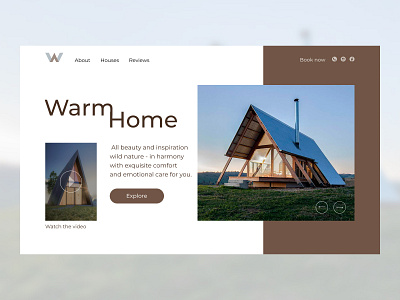 Warm Home design minimal site ui ux web website