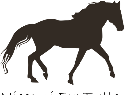 Missouri Foxtrotter Silhouette gaited horse graphic illustration logo vector