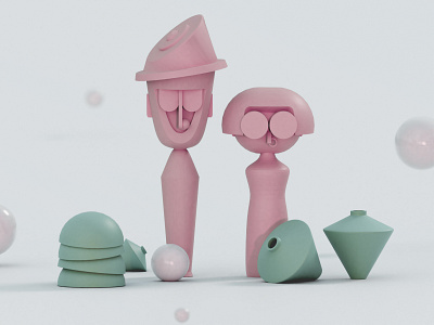 Minimalistic character clay modeling 3d 3d animation blender character clay graphic minimal modeling pot