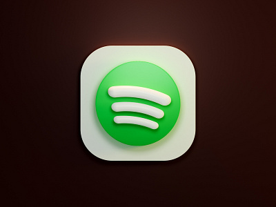 Spotify blender blender3d blendercycles icon modeling skeumorphism