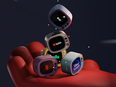 Serial chiller binge blender blender3d design hand illustration modeling netflix perspective weekend