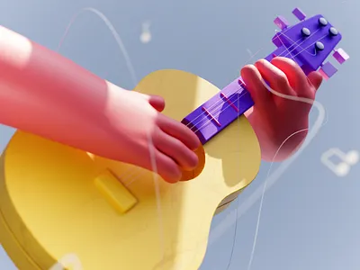 Broken string! blender camera guitar hand illustrations livemusic mic music sing sound string uke