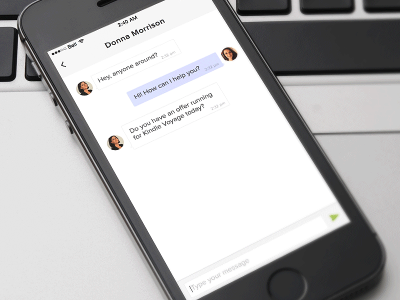 Instant chat suggestions[GIF] application chat customer freshdesk interaction intuitive ios suggestion support ui user interface ux
