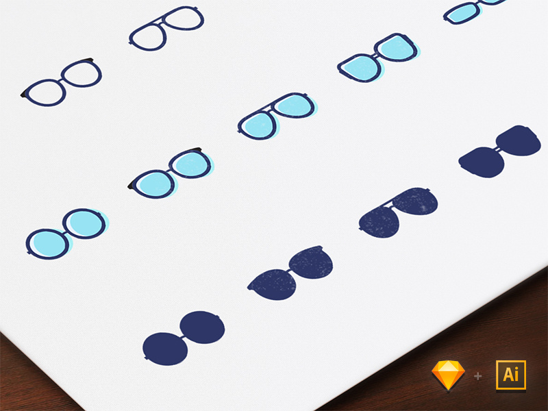 Frames Free Iconset - Sketch and illustrator lineicon glass blue frames freebie icon sketch illustrator ai