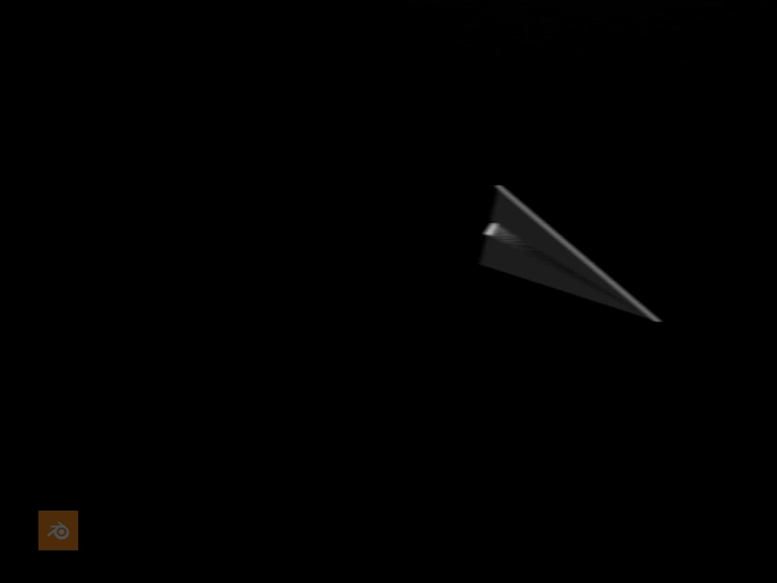 Free Paper Plane - Blender black blender freebie minimal paper paperplane plane rocket