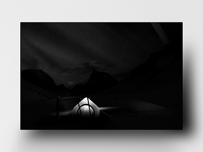 Emptiness 🖤 illustration illustrator light mountain mountains night shadow sketch sky tent trekking