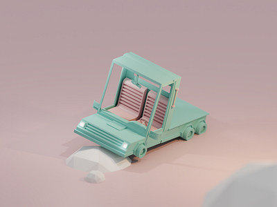 Car blender car lowpoly