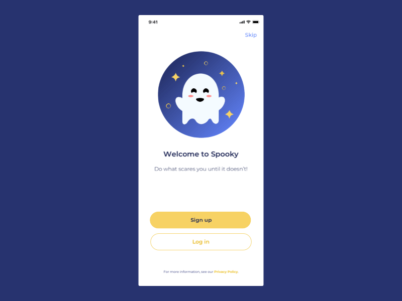 Day 1 • Sign Up dailyui dailyui 001 dailyuichallenge fun halloween iphone app mobile ui sign up ui ux