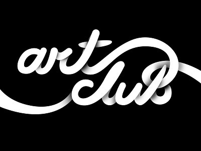 Art Club branding handlettering typography vector