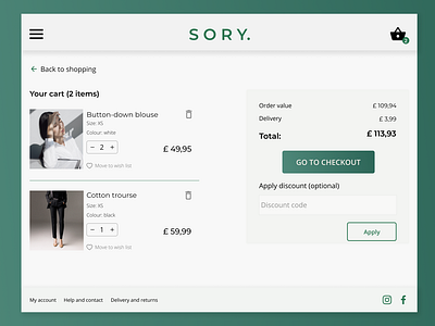 Ecommerce checkout page / shipping cart checoutpage ecommerce ecommercepage graphic design shippingbag shippingcart store ui webdesign