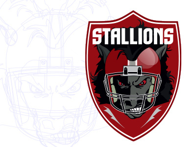 Stallions - University Football Team design football sport t shirt turkish university website