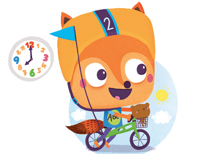 What's the time Mr.Fox? It's time for... app digital fox illustration kids toddler