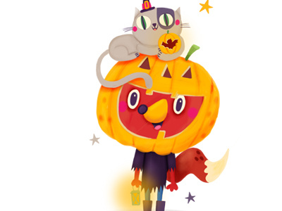 Halloween app digital fox game halloween illustration ipad mascot