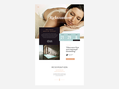 Hotel Tree Of Life homepage hotel layout simple typography wellness