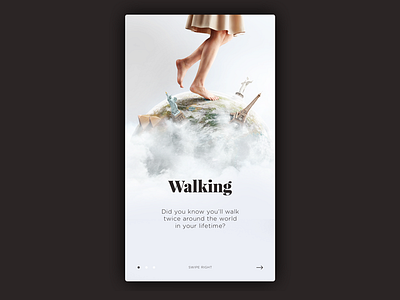 Onboarding Art Direction app earth eiffel towe legs onboarding pyramids welcome screen