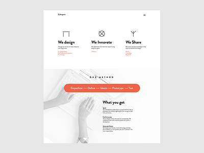 Design Studio website icons layout simple typography webdesign white