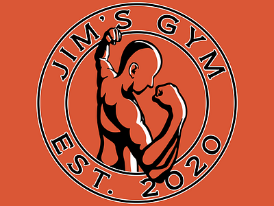 Jim s Gym Logo Dribbble design logo vector