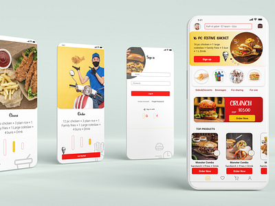 Redesign KFC™ Egypt App adobe adobe xd design illustration ui ux vector