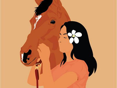 Women with a horse adobe illustrator art direction digital art flat illustration graphic design horse illustration women