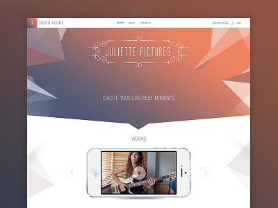 Juliette Pictures - simplicity is the best sophisctication custom design final cut landing layout nice colors shooting video web site