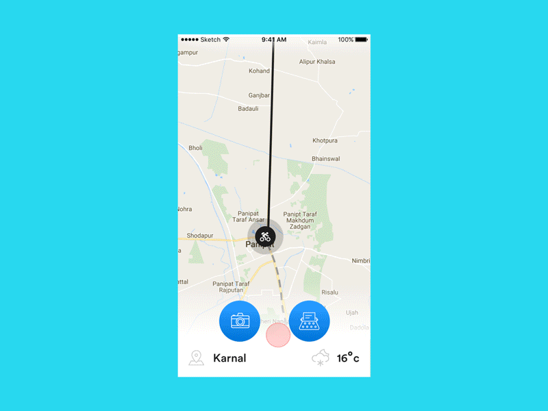 Travel App: Itinerary creation freebie gif animated filter app map slider tabs cards ux ui ios