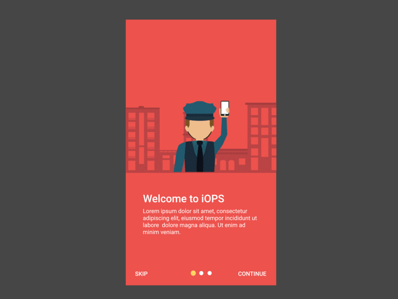 App Onboarding android app cards flat gif illustration material minimal onboarding swipe tasks ui