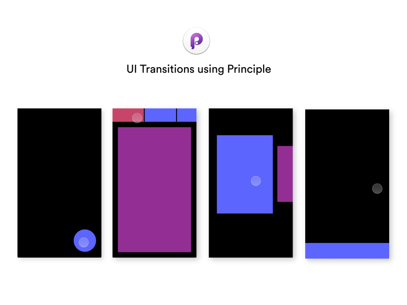 FREE Principle UI Transition Kit animated cards freebie gif give away interaction minimal navigation principle ui wireframes