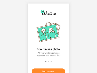 Wedding App Onboarding app cards gif ios mobile on boarding photo sharing thumbnail ui ux wedding