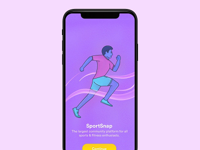 Sports app onboarding screen booking design fitness game illustration minimal procreate sports ui ux