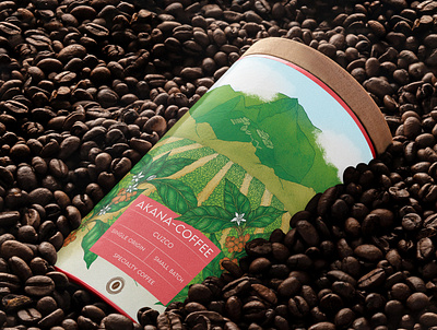 caffe label illustration branding coffee design illustration label peruvian photoshop