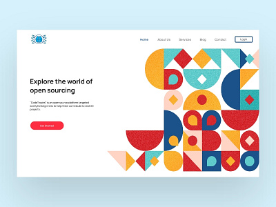 Landing page of Code Trophs