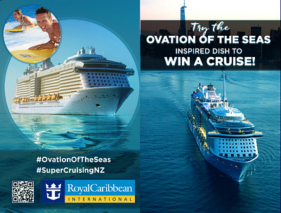 Ovation Of The Seas, Table Talker (Outside) branding design print ad print design table talker