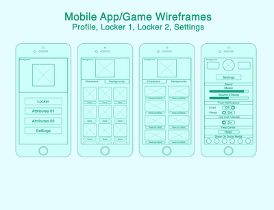 Mid-Fidelity Wireframes (mobile game app) app app design design designer game design product designer ui ux wireframe wireframe design wireframing