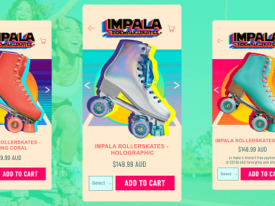Impala Roller Skates - Holographic app design design designer for fun graphic design ui