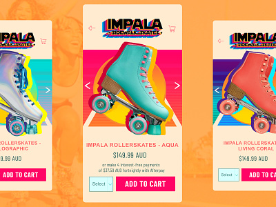 Impala Roller Skates -Aqua app design design designer for fun graphic design ui