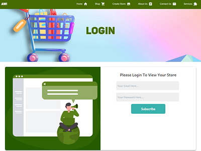 Login page for a project I'm working on