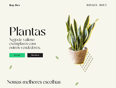 Ecommerce para plantas da região page plant ui